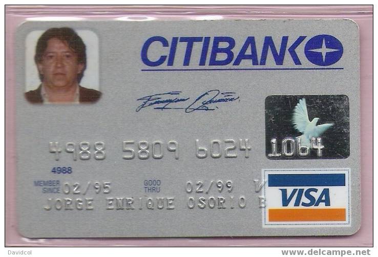 COLOMBIA- 1999- " CITIBANK " - PHOTOCARD-VISA - CREDIT CARD- CARTE BANCAIRE - Geldkarten (Ablauf Min. 10 Jahre)