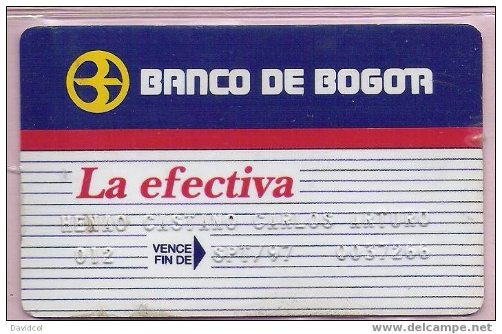 COLOMBIA- 1997 - " LA EFECTIVA-CARD " - BANCO DE BOGOTA - VISA - CARTE BANCAIRE - Tarjetas De Crédito (caducidad Min 10 Años)