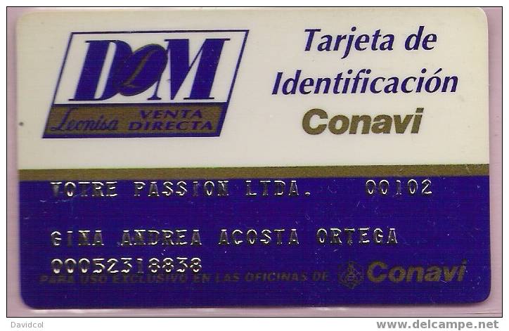 COLOMBIA- 1997 - " LEONISA " - CONAVI - DEBIT  CARD - CARTE BANCAIRE - Carte Di Credito (scadenza Min. 10 Anni)