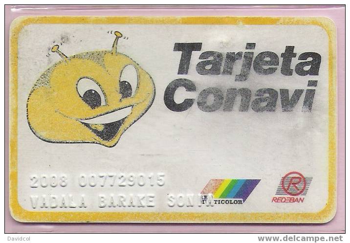 COLOMBIA- 1998 - " TARJETA CONAVI " - CONAVI - DEBIT  CARD -TYPE # 3-  CARTE BANCAIRE - Tarjetas De Crédito (caducidad Min 10 Años)
