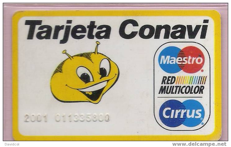 COLOMBIA- 1993 - " TARJETA CONAVI " - CONAVI - DEBIT  CARD -TYPE # 6-  CARTE BANCAIRE - Tarjetas De Crédito (caducidad Min 10 Años)