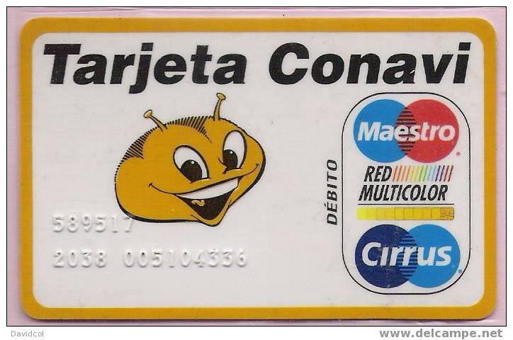 COLOMBIA- 1998 - " TARJETA CONAVI " - CONAVI - DEBIT  CARD -TYPE # 7-  CARTE BANCAIRE - Krediet Kaarten (vervaldatum Min. 10 Jaar)