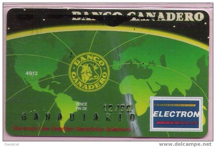 COLOMBIA- 1994 - " DEBIT CARD " - BANCO GANADERO  - VISA - CARTE BANCAIRE - Krediet Kaarten (vervaldatum Min. 10 Jaar)