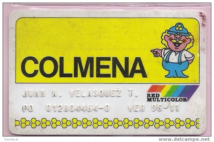 COLOMBIA- 1998 - " DEBIT CARD " - COLMENA  - TYPE # 1 -  CARTE BANCAIRE - Tarjetas De Crédito (caducidad Min 10 Años)