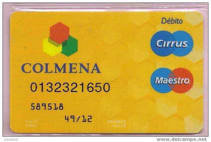 COLOMBIA- 1999 - " DEBIT CARD " - COLMENA  - TYPE # 3 -  CARTE BANCAIRE - Tarjetas De Crédito (caducidad Min 10 Años)