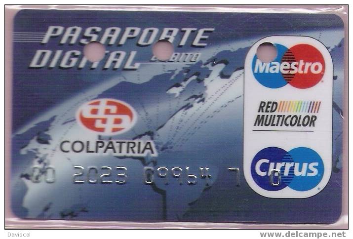 COLOMBIA- 1998 - " PASAPORTE DIGITAL " - COLPATRIA  - DEBIT CARD -  CARTE BANCAIRE - Tarjetas De Crédito (caducidad Min 10 Años)