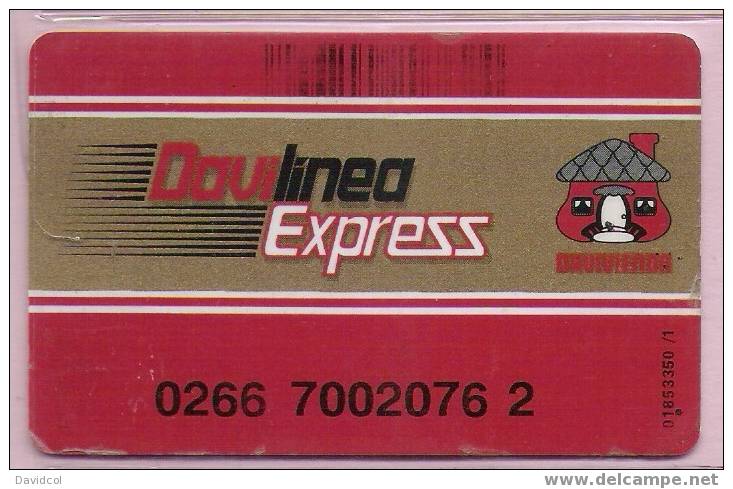 COLOMBIA- 1999 - " DAVILINEA " - BANCO DAVIVIENDA - DEBIT  CARD - TYPE # 7- CARTE BANCAIRE - Credit Cards (Exp. Date Min. 10 Years)