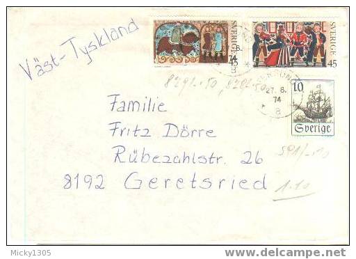 Schweden / Sweden -  Umschlag Echt Gelaufen / Cover Used (I577) - Other & Unclassified