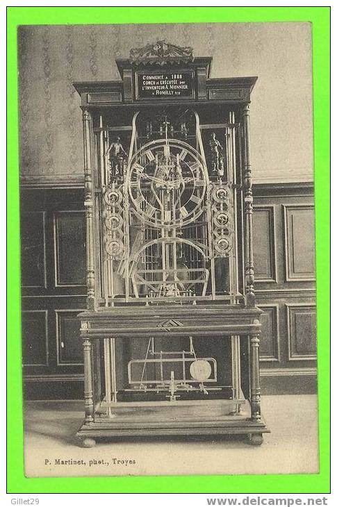 ROMILLY-SUR-SEINE (10) - HORLOGE DE A. MONNIER - P. MARTINET,PHOTO - - Nogent-sur-Seine