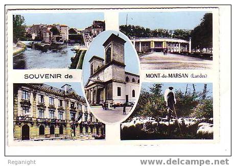 40 MONT DE MARSAN  !!!! CPSM 427 !!!! Multivues ..TOP - Mont De Marsan