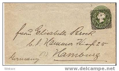 SA-C13/ Cape Colony, Briefganzsache No.3, Nach Hamburg 1896 - Cape Of Good Hope (1853-1904)