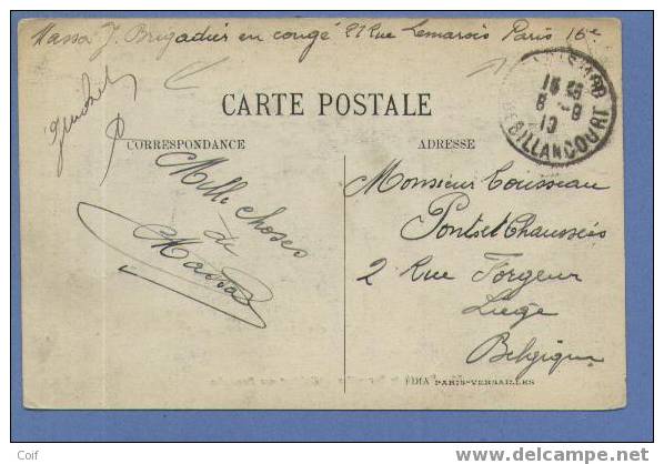 Kaart  Verzonden Met Stempel PARIS Met Pen Geschreven GUICHET - Lettres & Documents