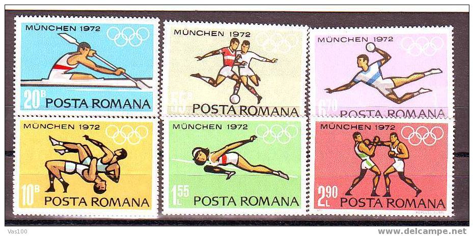 Germany 1972 Olympic Games Munchen ** Mi 3012/17, MNH,OG. - Ungebraucht