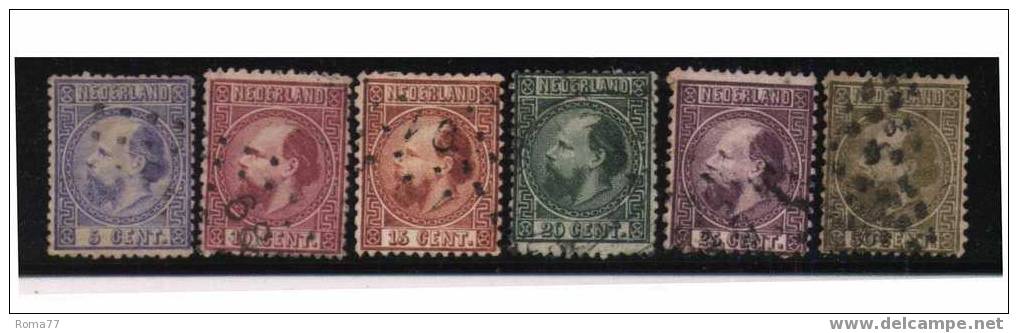 OLANDA 1867, Unificato Serie 7/12 - Used Stamps