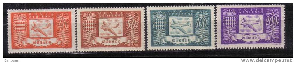 Monaco:1946 Yvert PA15-8mnh** - Luftfahrt