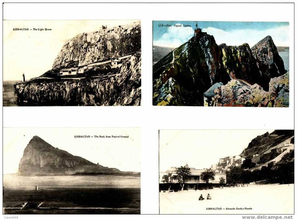 4 X Gibraltar 1930´s Postcards / 4 Carte Ancienne De Gibraltar - Gibilterra