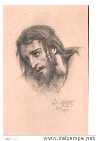 CP - HIPPOLYTE LAZERGES - LA SAINTE FACE AU CHEMIN DE LA CROIX - III° STATION - JESUS TOMBE SOUS LE - E. QUINAULT - - Pintura & Cuadros