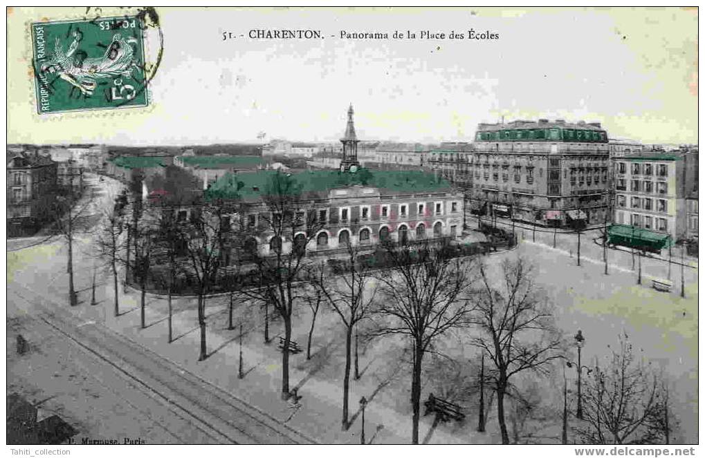 CHARENTON - Panorama De La Place Des Ecoles - Charenton Le Pont