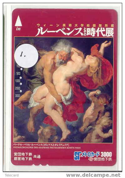 Carte Art Peinture RUBENS  Glaneuses Kunst Painting (1) - Painting