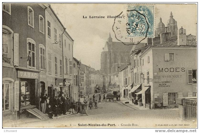 Carte Postale Ancienne Saint Nicolas Du Port - Grande Rue - Tabac - Saint Nicolas De Port