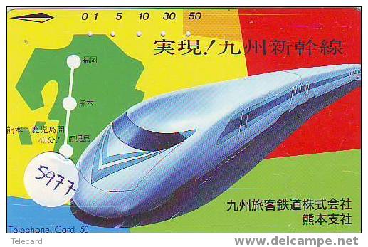 Trein (5977) Train Trenes Zug Eisenbahn Locomotive Locomotif Sur Telecarte Japon - Trenes