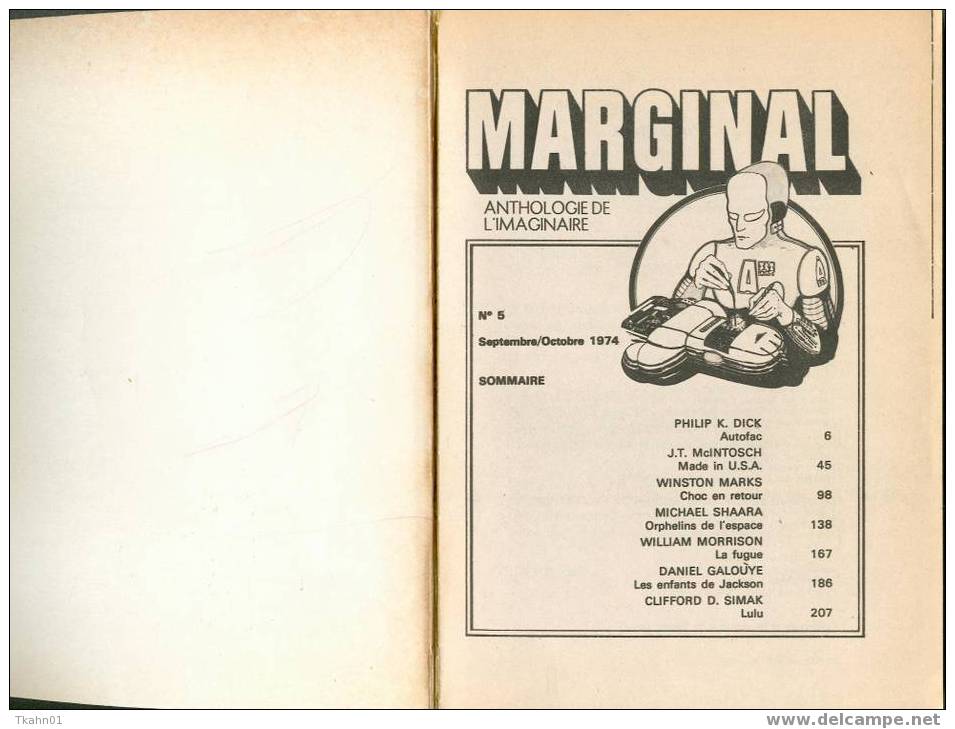 MARGINAL N° 5   OPTA DE 1974  ANTHOLOGIE DE L´IMAGINAIRE - Opta