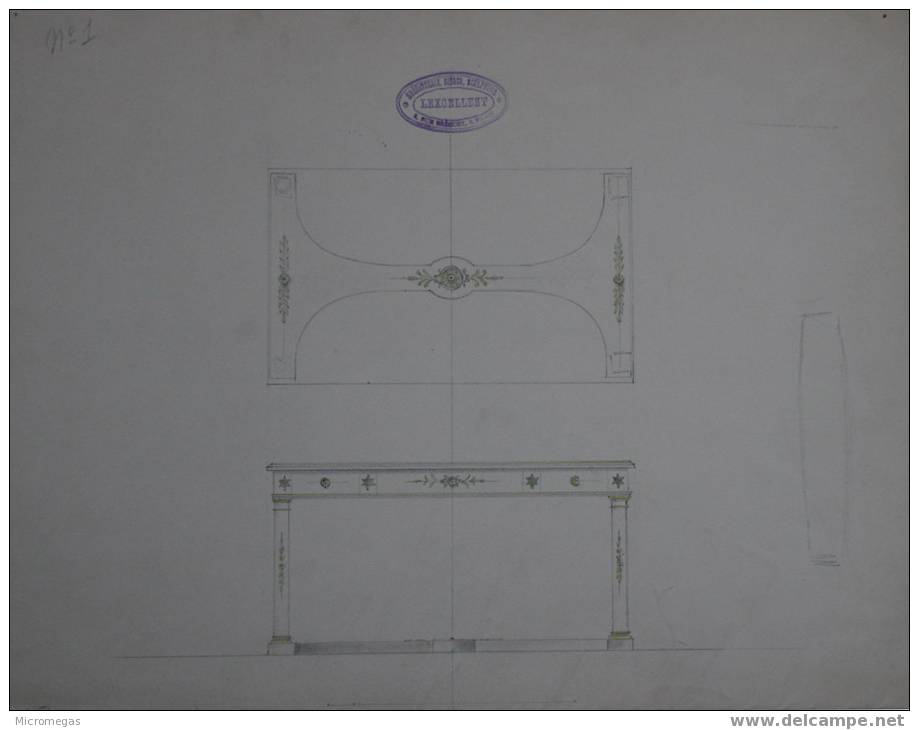 Dessin Ancien D´ébénisterie - Dessins