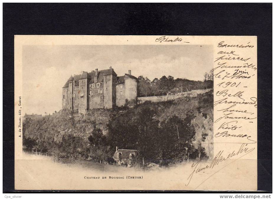 23 BOUSSAC Chateau, Ed De Nussac, Dos 1900 - Boussac