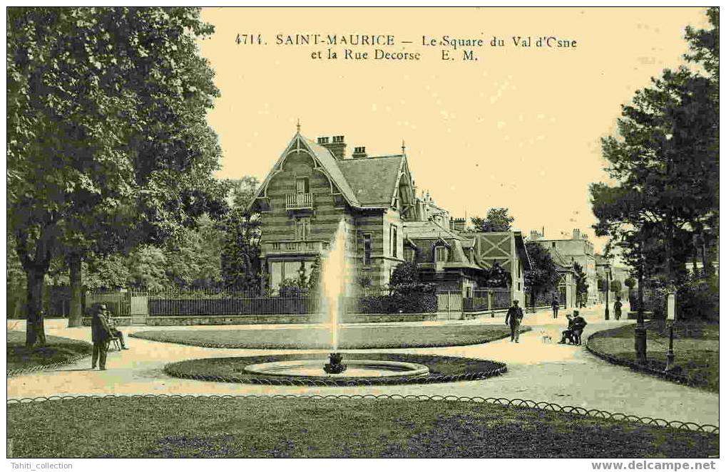 SAINT-MAURICE - Le Square Du Val D'Osne Et La Rue Decorse - Saint Maurice