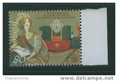 SPE0089A Specimen Bicentenaire Creation Service Public De La Poste Diligence 2191 Portugal 1997 Neuf ** - Unused Stamps
