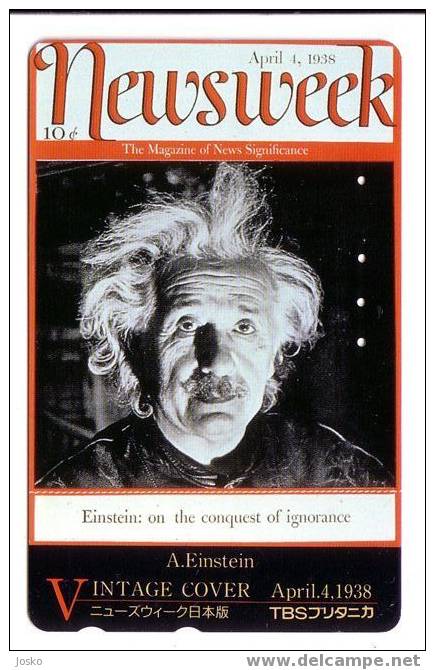 ALBERT EINSTEIN  ( Japan Rare Card ) - Judaica - NEWSWEEK Magazine - Personajes