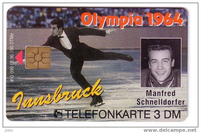 OLYMPIC GAMES 1964. Innsbruck - FIGURE SKATING ( Ultra Rare Germany Card - Only 700 Ex.) Patinage Artistique Pattinaggio - Jeux Olympiques