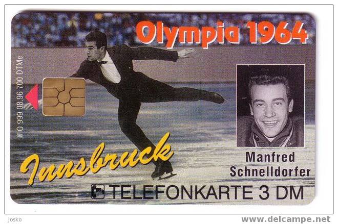 OLYMPIC GAMES 1964. Innsbruck - FIGURE SKATING ( Ultra Rare Germany Card - Only 700 Ex.) Patinage Artistique Pattinaggio - Olympische Spiele