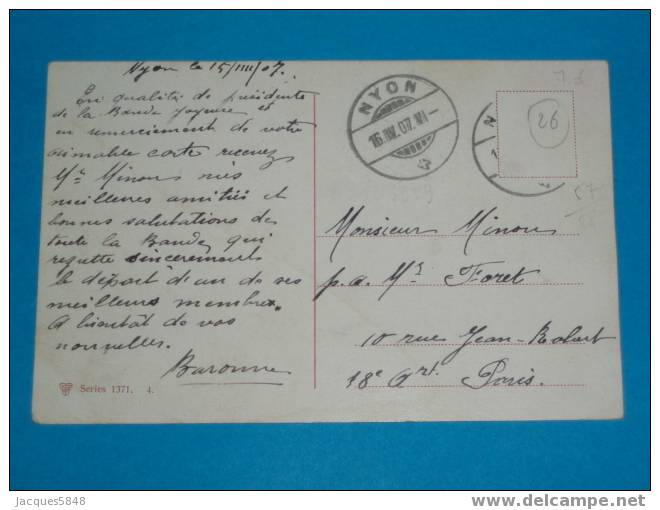 Suisse) Nyon - Séries 1371 . N° 4 - Une Pensée De Nyon -  - Année 1907 - Edit - Nyon