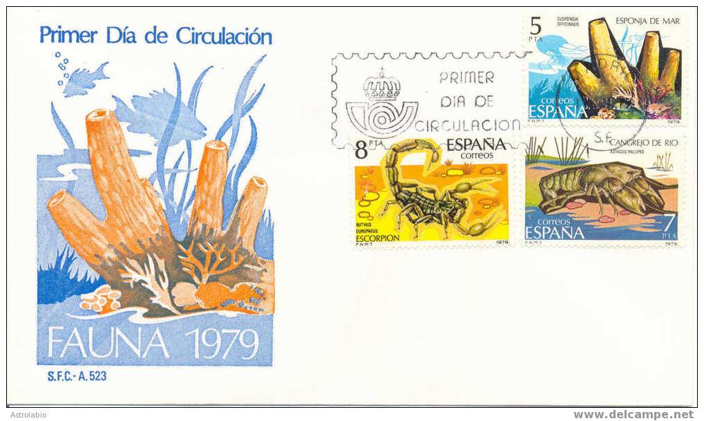 Espagne FDC (2) 1979 " Faune Des Mars " Yvert 2173/7 - Crustaceans