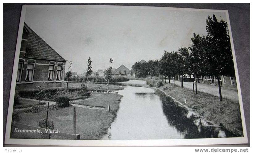 Netherlands,Krommenie,Vlusch,Cannal,Village,vintage Postcard - Krommenie