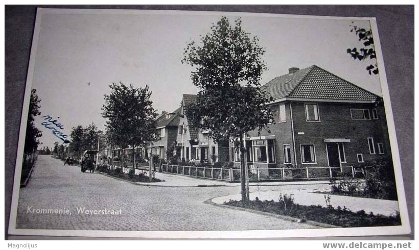 Netherlands,Krommenie,Weverstraat,Street,Houses,Village,vintage Postcard - Krommenie