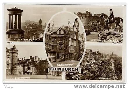 EDINBURGH, Multi-view (circulée, 1955) Edit. Raphael Tuck, Real Photographe. - Midlothian/ Edinburgh