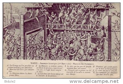 Wassy   Souvenir Historique  Massacre Des Protestants - Wassy