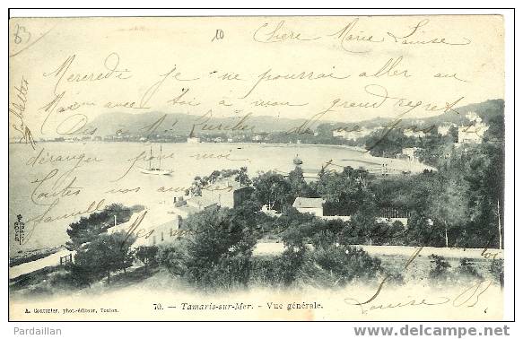 83. TAMARIS. VUE GENERALE. BEAU PLAN. DOS NON DIVISE. 1904. - Tamaris