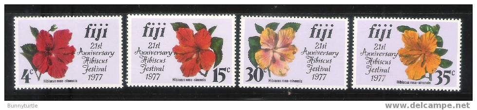 Fiji 1977 Hibiscus Festival 21th Anniversary Flowers MNH - Fiji (1970-...)