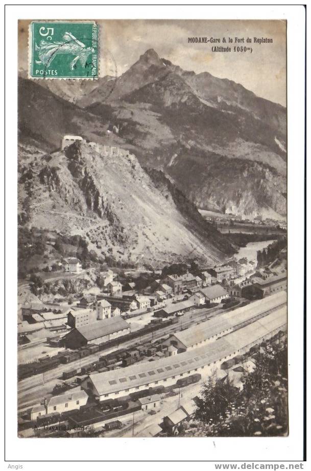 CPA----73----MODANE----GARE----VUE AERIENNE - Modane