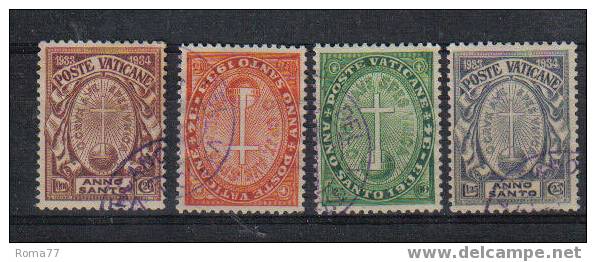 AV21F - VATICANO 1934: Anno Santo Serie Usata N. 15/18 - Used Stamps