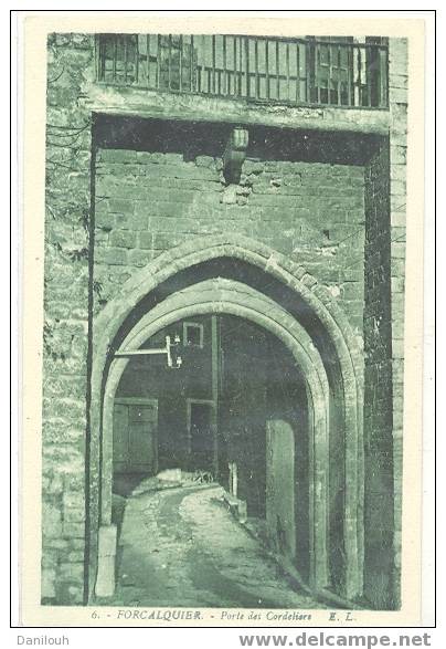 04 - FORCALQUIER - Porte Des Cordeliers, EL 6 (bleu Gris) - Forcalquier