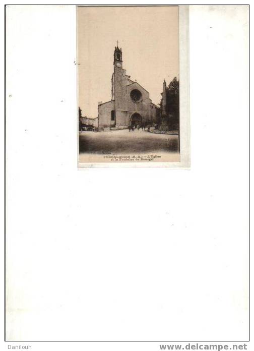 04 - FORCALQUIER - L'Eglise Et La Fontaine Du Bourguet, Collection Saturnin, Animée - Forcalquier