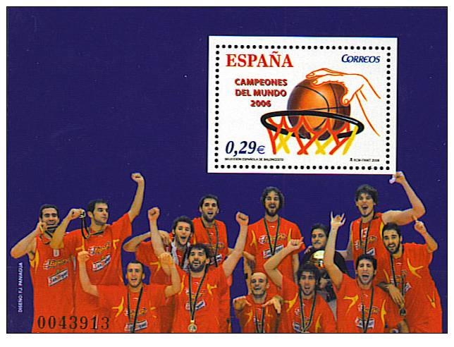 Espagne : Bloc Basket Sport Championnat Du Monde 2006 - Basketbal