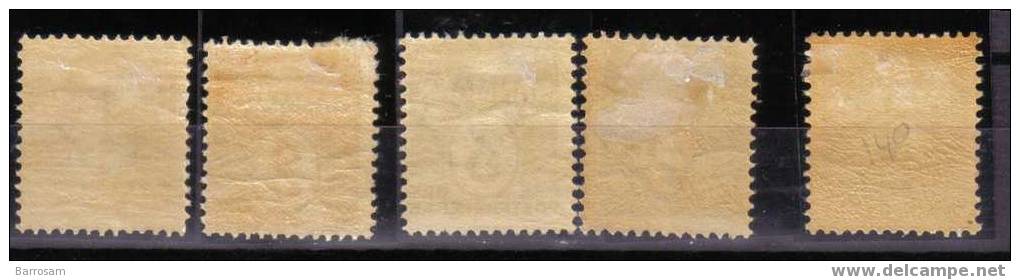 Denmark 1905-17 Michel42A-46A Mh* - Unused Stamps