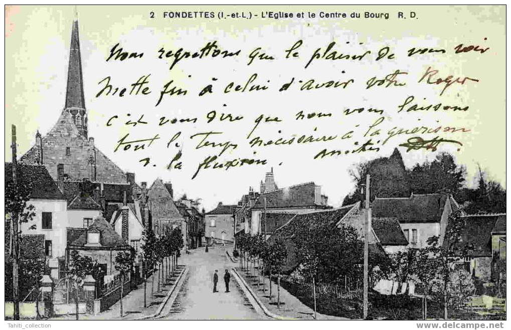 FONDETTES - L'Eglise Et Le Centre Du Bourg - Fondettes