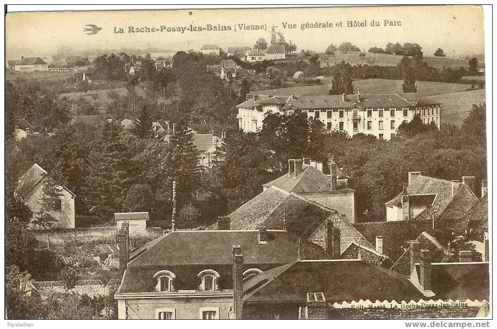 86. LA ROCHE-POSAY-LES-BAINS. VUE GENERALE ET HÔTEL DU PARC. - La Roche Posay