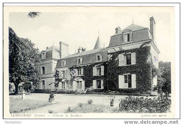 86. LENCLOITRE.  CHÂTEAU DE LA BOUTIERE.  GROS PLAN. - Lencloitre